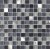 Galactic Black Glass & Metal Mix Mosaic 23x23mm