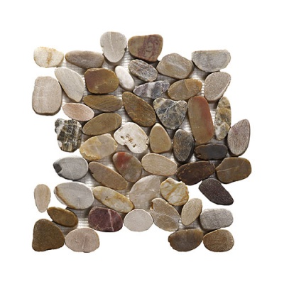 Riverston Multi Colour Flat Cut Pebble Mosaic