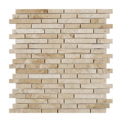 Vanilla Cream Polished Marble Mix LEngth Mosaic 305 x 305