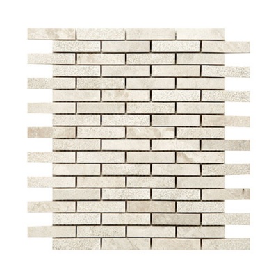 Vanilla Cream Mixed Finish Marble Mosaic 15 x 75