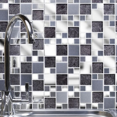 Moonlight Glass/Metal Mix Modular Mosaic