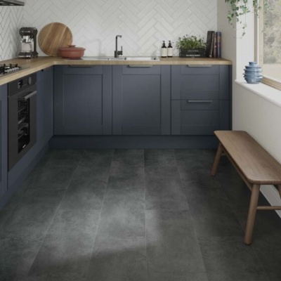 Clicklux Pinnacle Concrete Anthracite 305x610mm SPC Laminate Flooring Pk/10