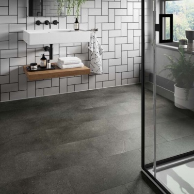 ClickLux Axia Concrete Anthracite 305x610mm SPC Laminate Flooring Pk/10