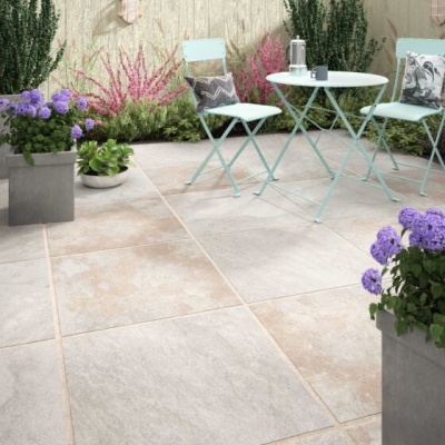 Adlington White Matt Glazed Porcelain 600x600x20mm Outdoor tiles