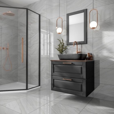 Marsden Light Grey Polished Glazed Wall & Floor Tile 600 x 600mm