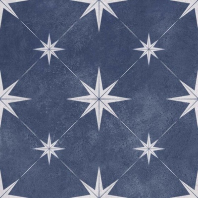 Vincent Navy Blue Patterned Vitrified Ceramic 335x335mm