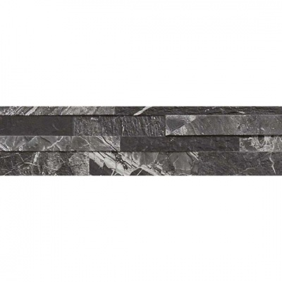 Oswald Black Split Face Matt Porcelain Wall 150x610mm