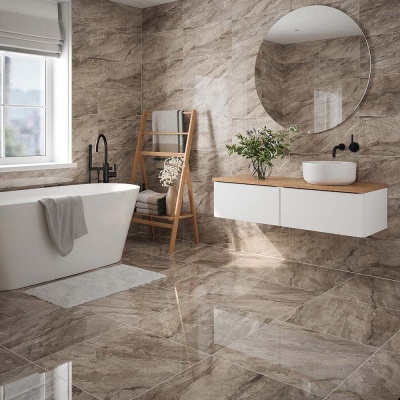 Artemis Stone Glazed Porcelain Wall & Floor Tile 600x600mm