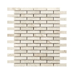 Vanilla Cream Mixed Finish Marble Mosaic 15 x 75