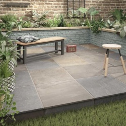 Newby Grey Multi Matt Glazed Porcelain 600x600x20mm Outdoor tile