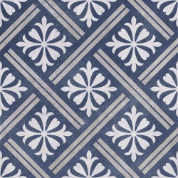 Mondrian Navy Blue Patterned Vitrified Ceramic 335x335mm