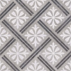 Mondrian Grey Patterned Vitrified Ceramic 335x335mm
