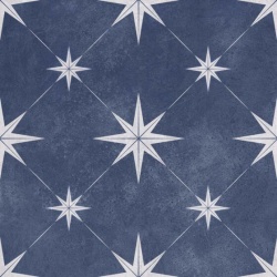 Vincent Navy Blue Patterned Vitrified Ceramic 335x335mm