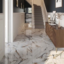 Hestia Viola Marble Glazed Porcelain Wall & Floor Tile 600x600mm